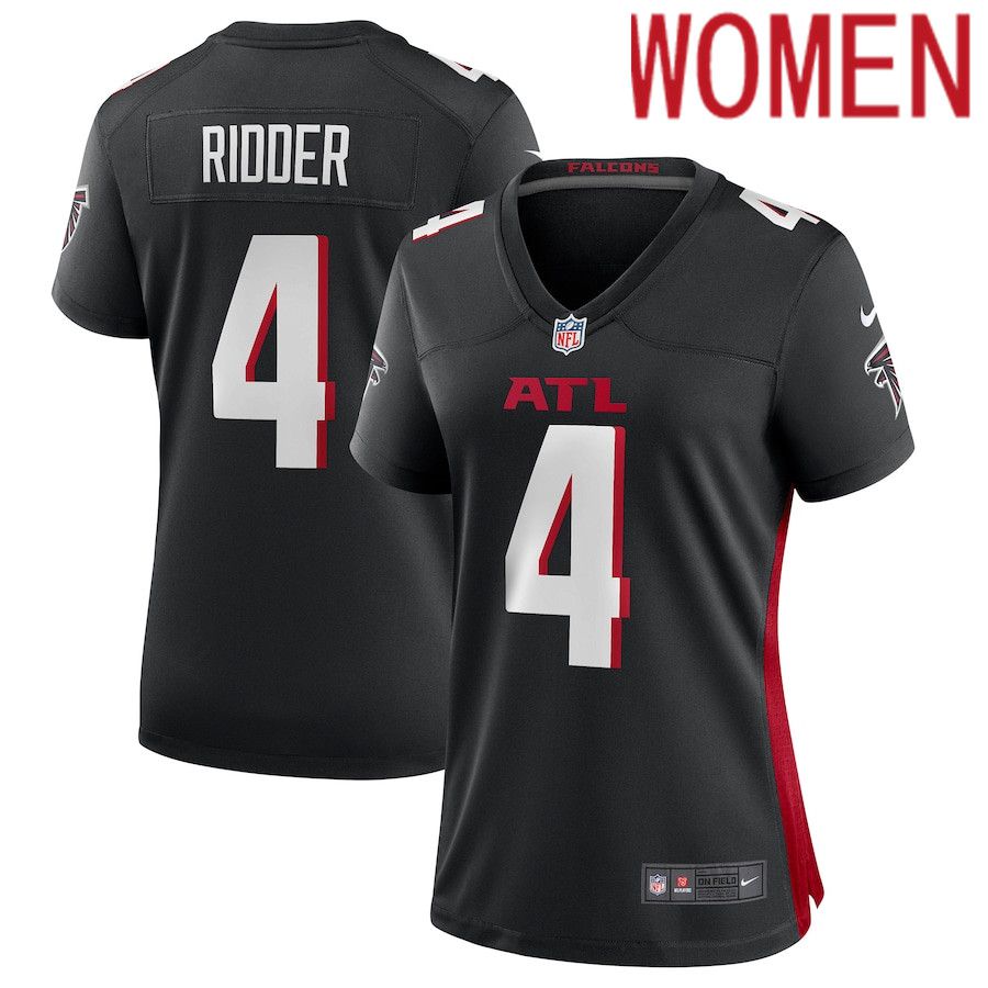 Women Atlanta Falcons 4 Desmond Ridder Nike Black Player Game NFL Jersey